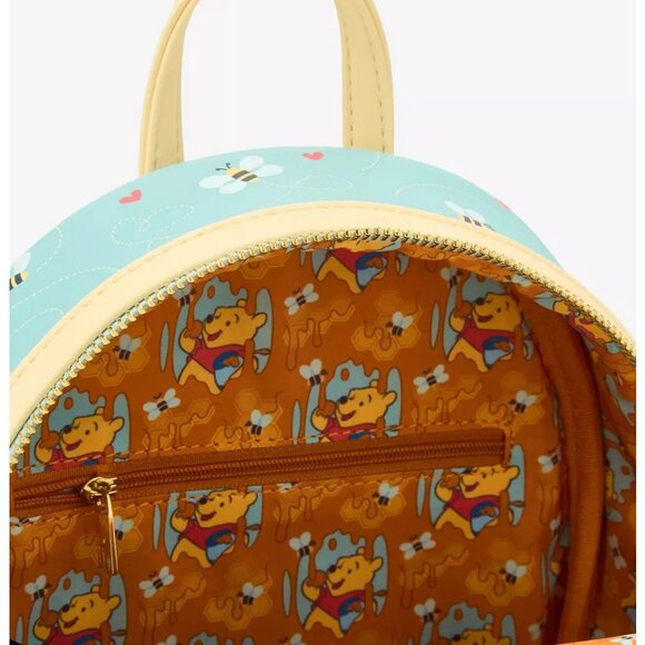 Loungefly Disney Winnie The Pooh Mini Backpack Honey Scented Honey Heart Bag New